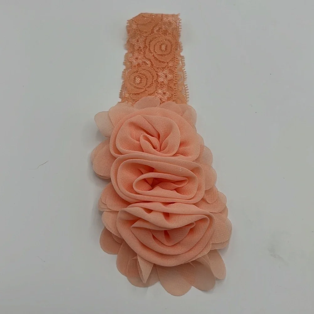 HEADBANDS SET OF 17 HOMEMADE SOLID COLOR FLORAL LACE BABY GIRL New without tags